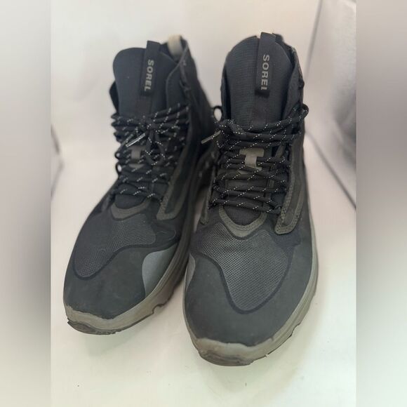 Sorel Men's Size 12 Kinetic Breakthru Venture Mid Waterproof Shoe Black Boots - Picture 3 of 9